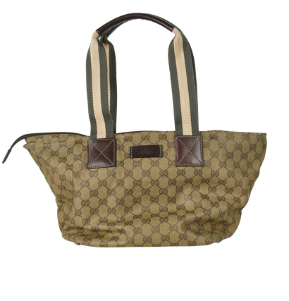 GG Tote, &pound;280, Handbags, Green, Canvas, Front view